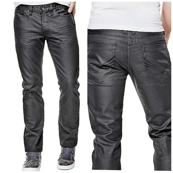 Guess Korbin Slim Fit Coated Jeans Size 